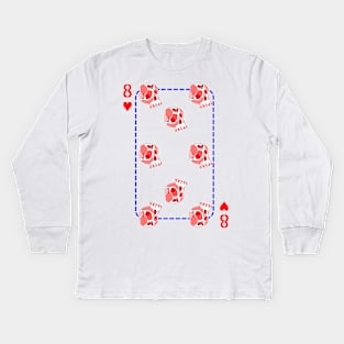 8 of hearts Kids Long Sleeve T-Shirt